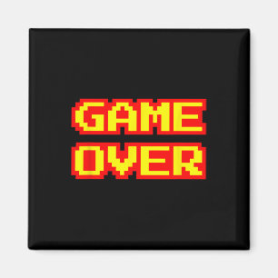 Game Over  Retro Arcade Videogames Gaming Magneet