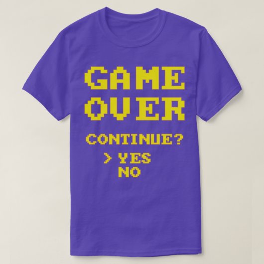 Game Over Retro Gaming Pixel Art T-shirt (Design voorkant)