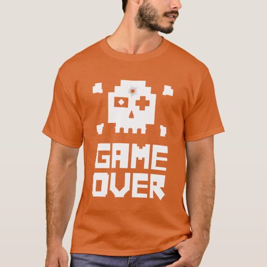 GAME OVER Retro Gaming T-shirt (Voorkant)