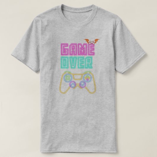 "Game Over" Retro Video Game T-Shirt (Design voorkant)