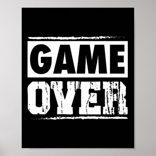 Game over Retro videospellen Gaming Arcade Poster (Voorkant)