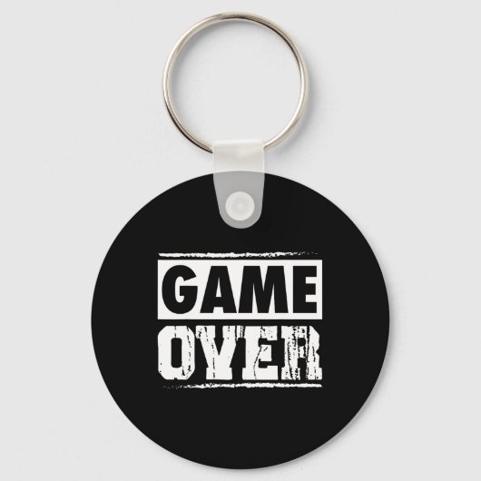 Game over Retro videospellen Gaming Arcade Sleutelhanger (Voorkant)