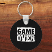 Game over Retro videospellen Gaming Arcade Sleutelhanger (Voorkant)