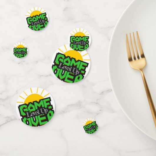 Game Over, Revive retro games met, level omhoog Confetti (Groep)
