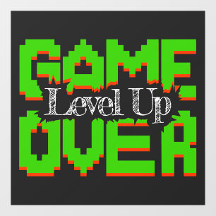 Game Over, Revive Vintage Games en Level Up Raamsticker