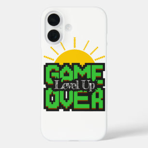 Game Over, Reviveer retro games met, level up iPhone 16 Hoesje