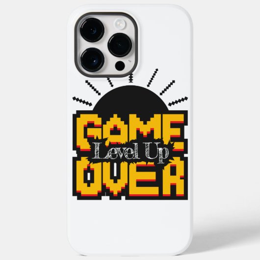 Game Over, Reviveer retro games met, level up Case-Mate iPhone Case (Achterkant)