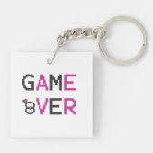 Game over ring bruiloft sleutelhanger (Achterkant)