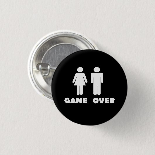 Game over ronde button 3,2 cm (Voorkant /achterkant)