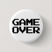 Game over ronde button 3,2 cm (Voorkant)