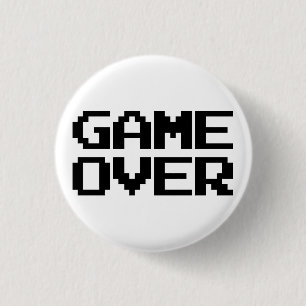 Game over ronde button 3,2 cm