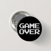 Game over ronde button 3,2 cm (Voorkant /achterkant)