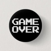 Game over ronde button 3,2 cm (Voorkant)