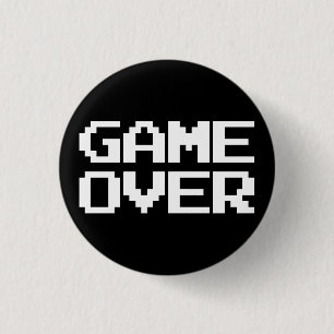 Game over ronde button 3,2 cm