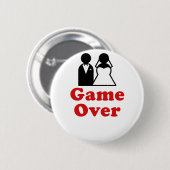 Game over ronde button 5,7 cm (Voorkant /achterkant)
