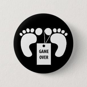Game over ronde button 5,7 cm