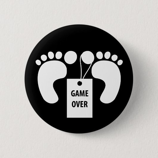 Game over ronde button 5,7 cm (Voorkant)