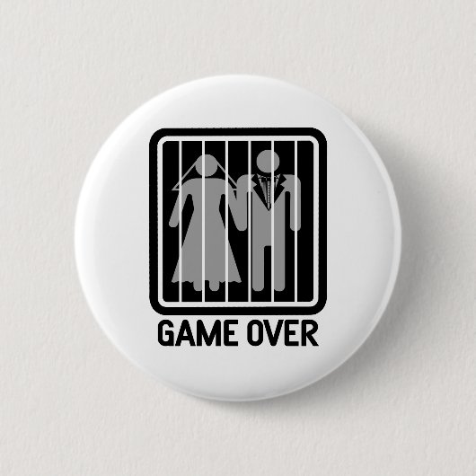 Game over ronde button 5,7 cm (Voorkant)