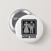 Game over ronde button 5,7 cm (Voorkant /achterkant)