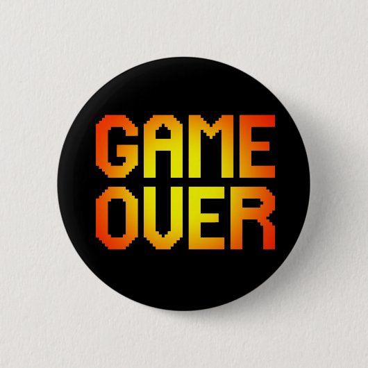GAME OVER RONDE BUTTON 5,7 CM (Voorkant)