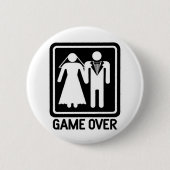 game over ronde button 5,7 cm (Voorkant)