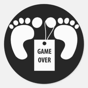 Game over ronde sticker