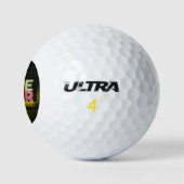 Game Over Schattig Eenvoudig Pixel Art Pixel Kunst Golfballen (Logo)
