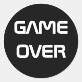 game over Sticker (Voorkant)