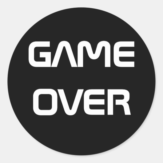 game over Sticker (Voorkant)