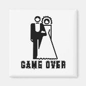 GAME OVER T-shirt Magneet (Voorkant)