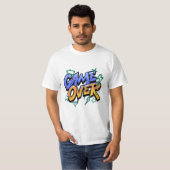 Game Over T-shirt – Retro Gamer Video Game Graphic (Voorkant volledig)