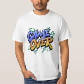 Game Over T-shirt – Retro Gamer Video Game Graphic (Voorkant)