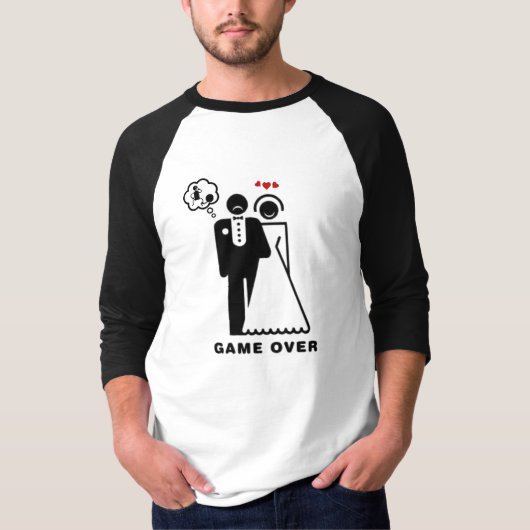 Game Over - Team Groom Shirt (Voorkant)