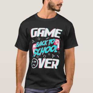 Game Over Terug naar school Eerste schooldag Leren T-shirt
