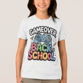 Game Over Terug naar school - Gamer Eerste Dag Tri-Blend Shirt (Voorkant)