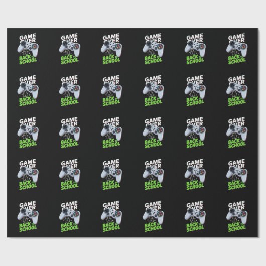 Game Over Terug naar school Grappige eerste school Cadeaupapier (Vlak)