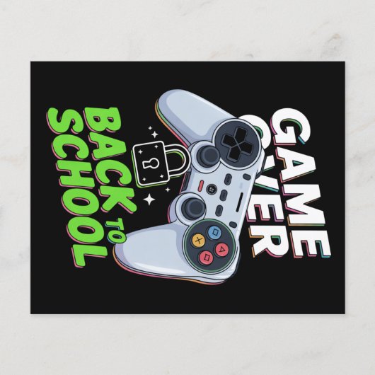 Game Over Terug naar school Grappige eerste school Flyer (Voorkant)