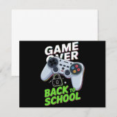 Game Over Terug naar school Grappige eerste school Kaart (Voorkant / Achterkant)