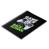 Game Over Terug naar school Grappige eerste school Notitieboek (Linkerzijde)