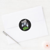 Game Over Terug naar school Grappige eerste school Ronde Sticker (Envelop)