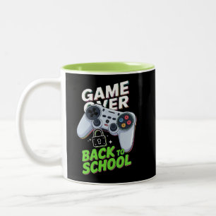 Game Over Terug naar school Grappige eerste school Tweekleurige Koffiemok