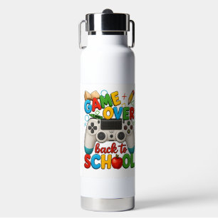 Game Over Terug naar School Grappige Gamer Waterfl Waterfles