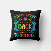 Game over Terug naar school Kussen (Achterkant)