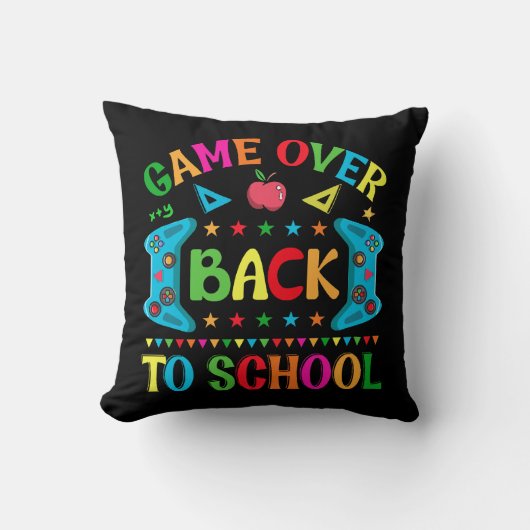 Game over Terug naar school Kussen (Voorkant)