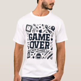 Game Over, Terug naar School: Monochrome Essential T-shirt