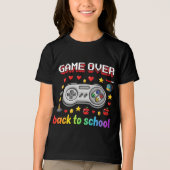 Game Over Terug naar School Retro Gamer Tri-Blend Shirt (Voorkant)