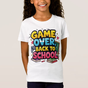 Game Over Terug naar school T-shirt Funny Gamer