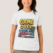 Game Over Terug naar school T-shirt | Funny Gamer  (Voorkant)
