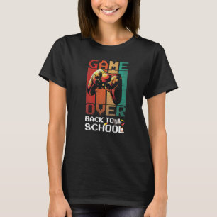 Game Over Terug naar school Videogame Leveled Up M T-shirt