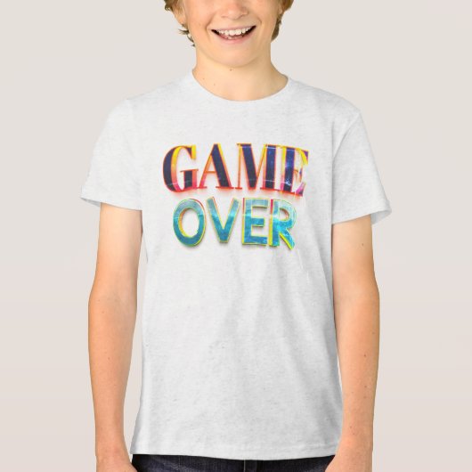 Game over Tri-Blend shirt (Voorkant)